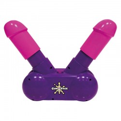 Estimulador con cabezales intercambiables violeta